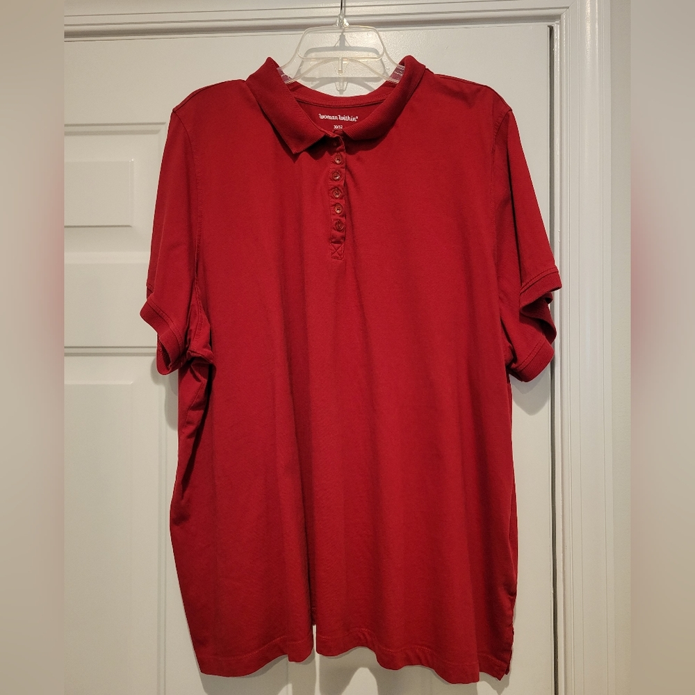 Woman Within Short-Sleeve Polo Tee